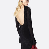 Abito lungo donna Twentyfourhaitch Algedi nero