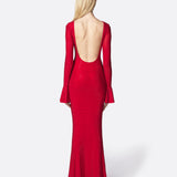 Abito lungo donna Twentyfourhaitch Algedi rosso