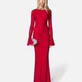Abito lungo donna Twentyfourhaitch Algedi rosso