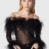 Body piume donna Twentyfourhaitch Galethia nero