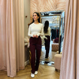 Pantalone Donna Silence Limited Bordeaux