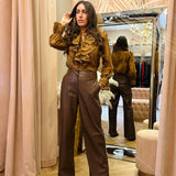 Camicia Donna Odi Odi Ficulle Marrone