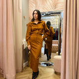 Gonna Donna Kostumn Suede Cammello