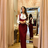 Gilet Smanicato Donna Kostumn Bordeaux