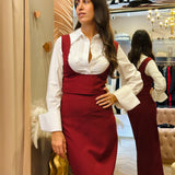 Gilet Smanicato Donna Kostumn Bordeaux