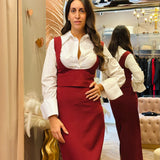 Gilet Smanicato Donna Kostumn Bordeaux