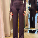 Pantalone In Maglia Donna Kostumn Marrone