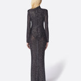 Abito Lungo Donna Twentyfourhaitch Kaira Nero/Argento