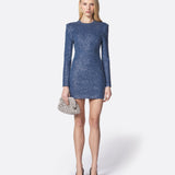 Abito Donna Twentyfourhaitch Kelos Blu Denim Crystal