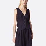 Gilet Donna Twentyfourhaitch Olviane Blu/Bordeaux