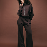 Tuta Integrale con Zip Donna Kostumn Marrone Scuro