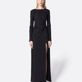 Abito lungo donna Twentyfourhaitch Zinae nero