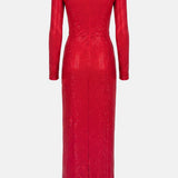 Abito Lungo Donna Twentyfourhaitch Zinaè Rosso
